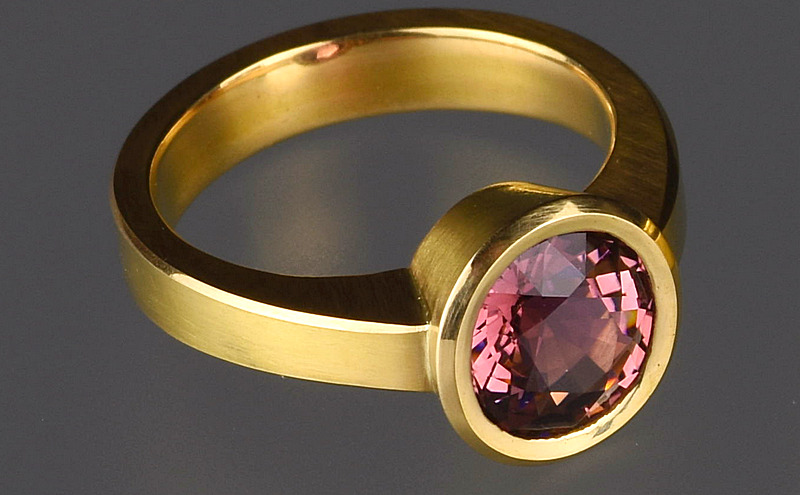 22ct Gold and Pink Tourmaline Ring 3302